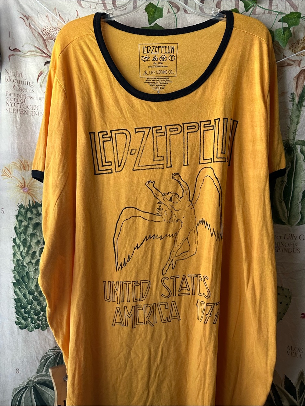 Yellow Led Zeppelin Ringer T-Shirt - Picture 3 of 6
